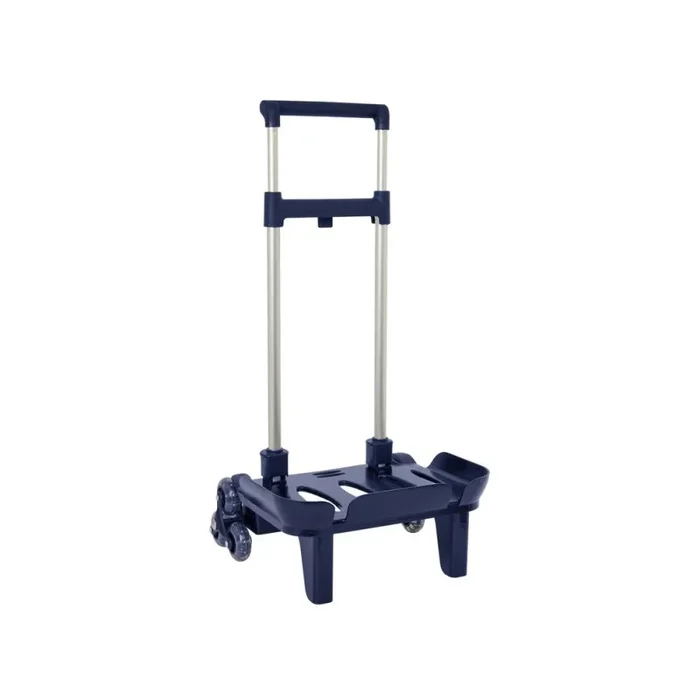 Carro escolar safta portamochila plegable triple azul marino 880x320x235 mm