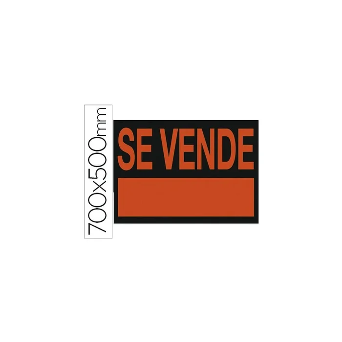 Cartel plastico archivo 2000 «se vende» rojo fluorescente 700×500 mm»