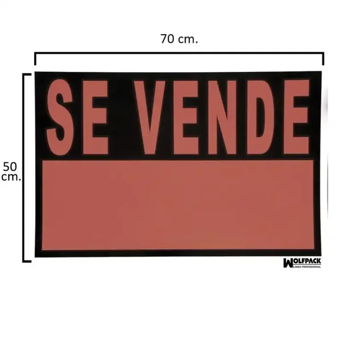 Cartel Se Vende 70×50 cm.