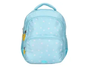 CARTERA ESCOLAR LIDERPAPEL MOC HILA MULTIBOLSILLO INFANTIL FLOWERS AZUL 350X110X270 MM