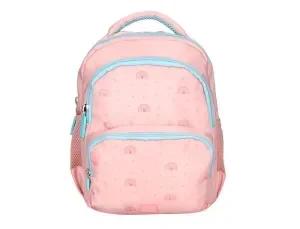 CARTERA ESCOLAR LIDERPAPEL MOC HILA MULTIBOLSILLO INFANTIL RAINBOWS ROSA 350X110X270 MM