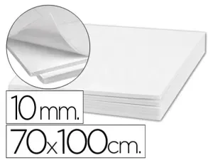 CARTON PLUMA LIDERPAPEL BLANCO ADHESIVO 1 CARA 70X100CM ESPESOR 10 MM