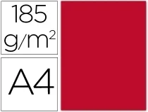 Cartulina Guarro Din A4 Rojo 185 Gr Paquete 50 Hojas C200040162