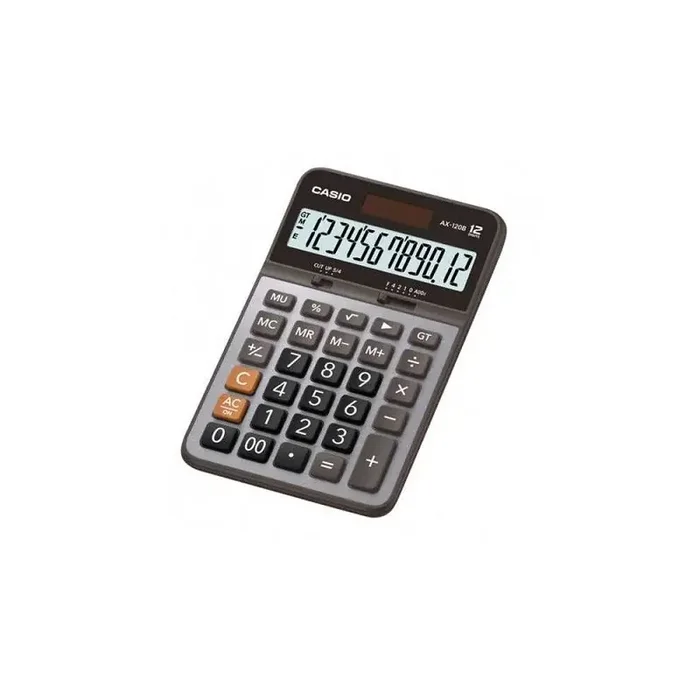 Casio AX-120B Calculadora 12 dígitos función pilas y solar 11 x 17.5 x 2.5 Cm