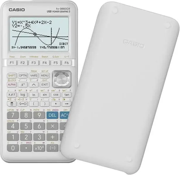 Casio FX-9860GIII Calculadora Cientifica Grafica – Pantalla de 8 Lineas – Graficas Simultaneas de Distintas Funciones – Calculo Financiero Avanzado – – Alimentacion con Pilas