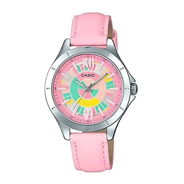 Casio Ltp-e129l-4adf Reloj Analógico para Mujer Caja De Metal Esfera Color Multicolor