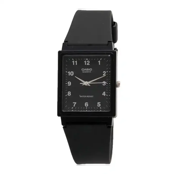 CASIO MQ-27-1BDF Reloj de Pulsera Analógico para Hombre Color Negro esfera negra cuadrado