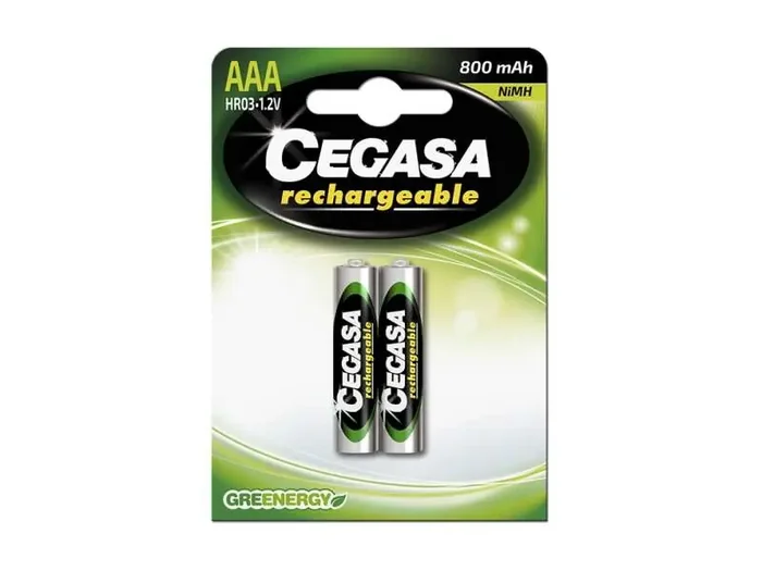 Cegasa HR03 Pila Recargable – Mas de Mil Cargas – Tecnologia Rtu – Mantiene 85% de Energia Tras un Año – Ideal para Dispositivos de Alta Intensidad – Compatible con Cargadores Cegasa. – Color Varios