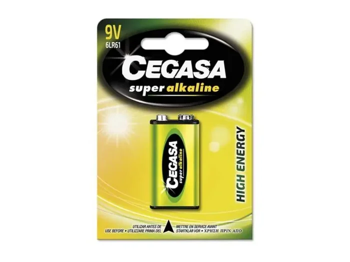Cegasa Super Alkaline Pila 6LR61 – Alta Tecnologia – Fiabilidad – Elevado Rendimiento – Maximas Prestaciones – Color Varios
