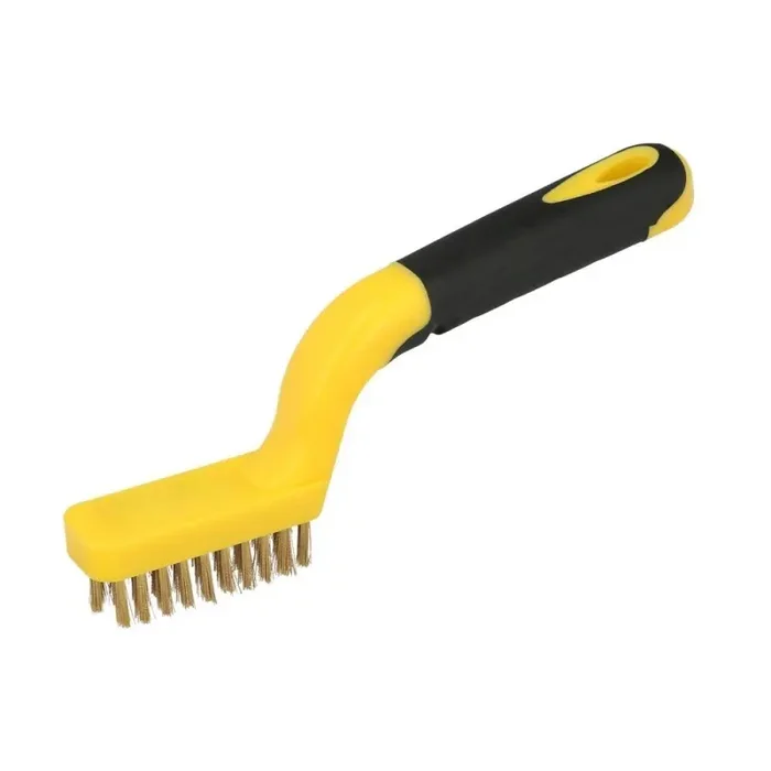Cepillo Manual Acero Latonado Bujías Cepillo De Púas Cepillo Para Metales Cepillo Abrasivo
