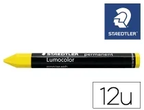Cera Staedtler Para Marcar Amarillo Lumocolor Permanente Omnigraph 236 Caja De 12 2361