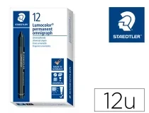 Cera Staedtler Para Marcar Negro Lumocolor Permanente Omnigraph 236 Caja De 12 2369