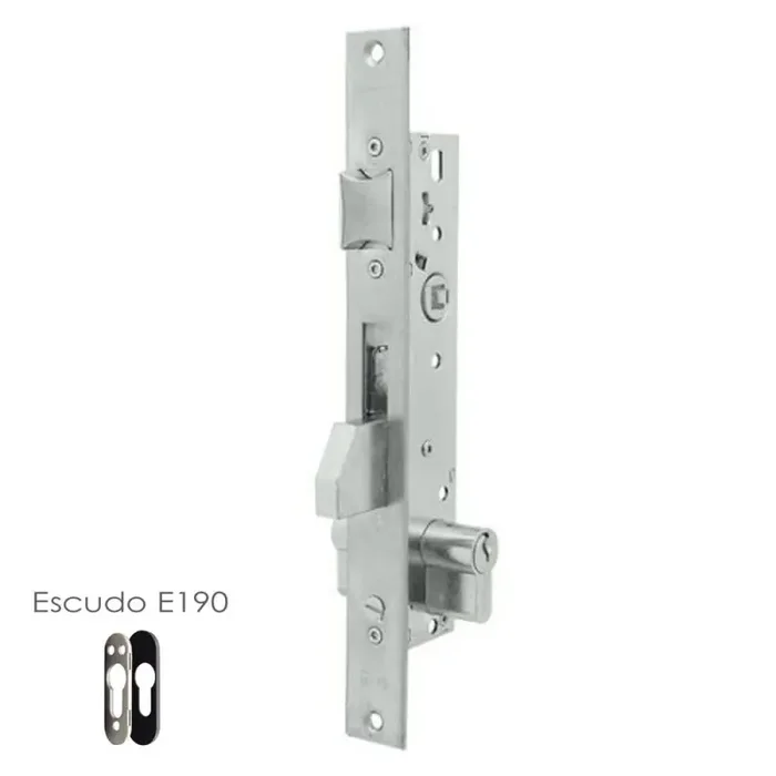 Cerradura Tesa 2210/20/3NI Con Escudo de Seguridad E190 Con Sistema Anti palanqueta