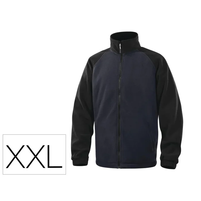 Chaqueta deltaplus polar con cremallera 2 bolsillos color azul talla xxl