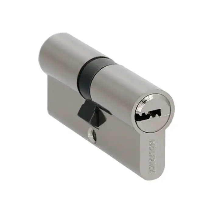 Cilindro Seguridad 30×30 mm. Leva Larga niquelado Con 5 llaves