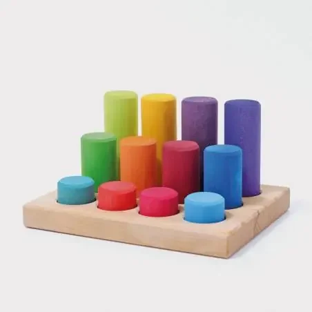 Cilindros para encajar de madera arco iris – Grimm´s