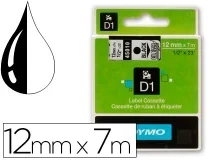 Cinta Dymo Negro Transparente 12mm X7 Mt D1 S0720500
