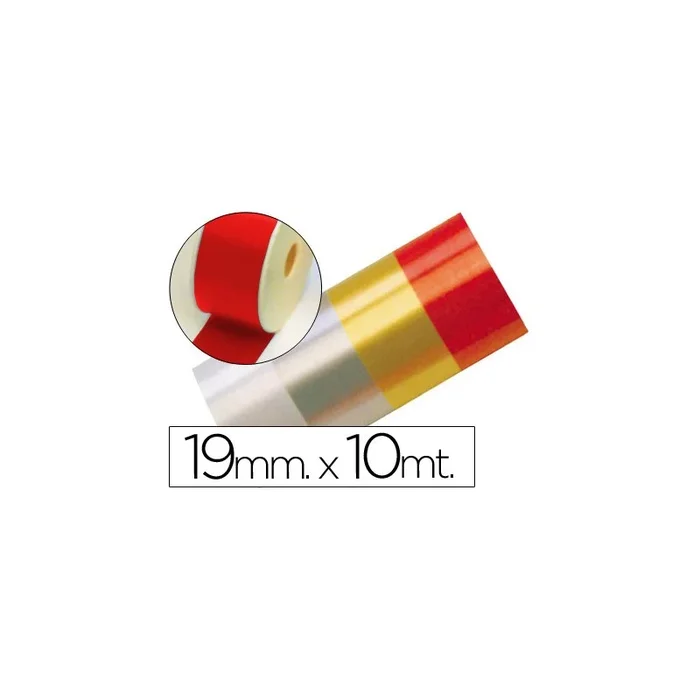 Cinta fantasia 10 mt x 19 mm rojo