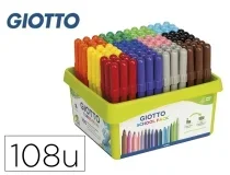 Classpack 108 rotuladores Giotto Turbo Maxi Schoolpack 12 colores F524000