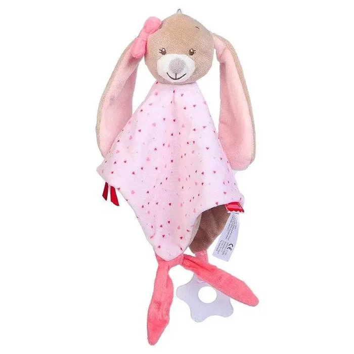 Conejo rosado sensorial Edredón bebé embaucador