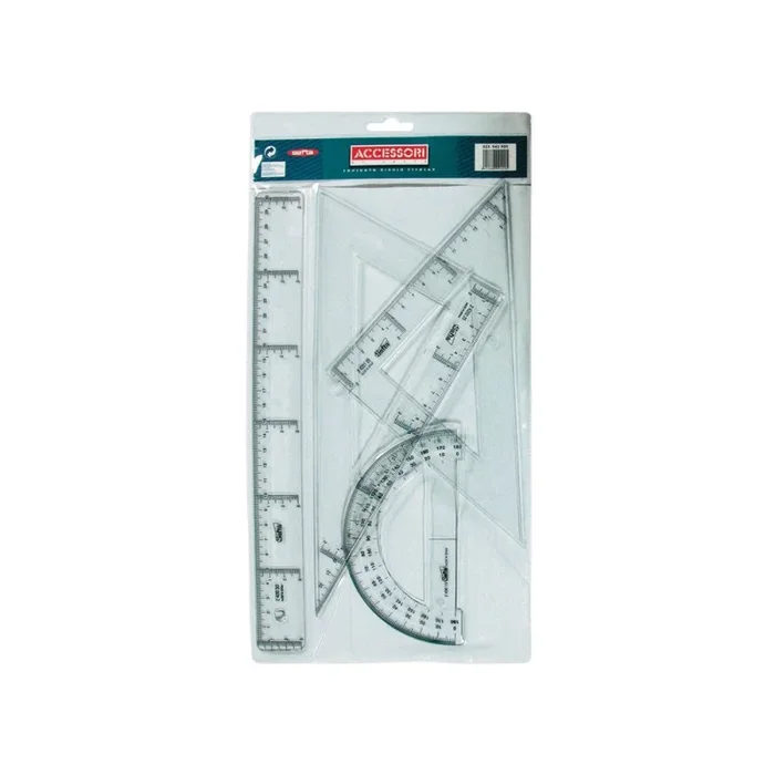 Conjunto dibujo escolar transparente