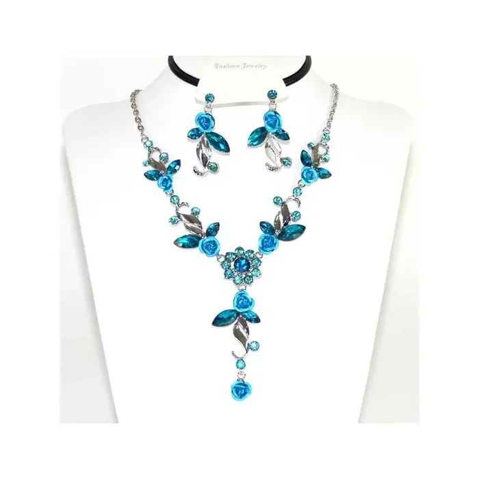 Conjunto pendientes y collar cristales Swarovski