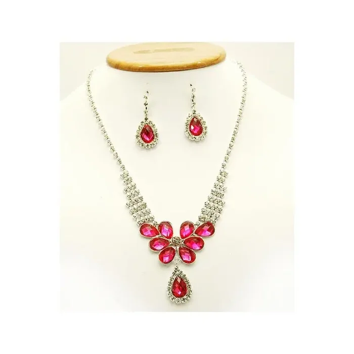 Conjunto pendientes y collar cristales Swarovski