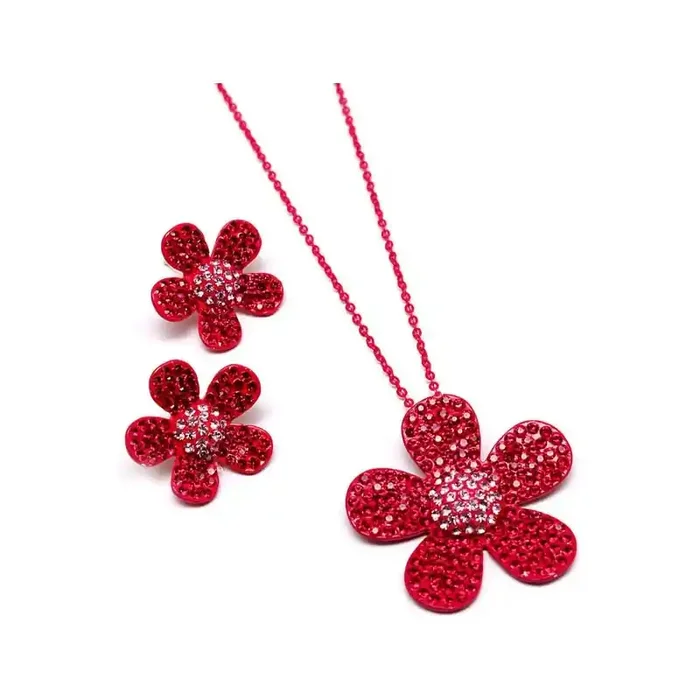 Conjunto pendientes y collar cristales Swarovski