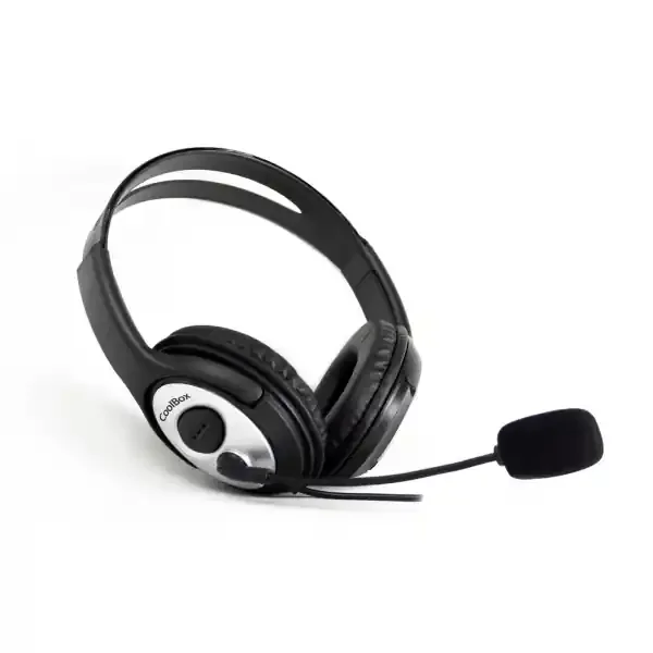Coolbox COOLCHAT 3.5 Auriculares con Microfono – Sonido Claro – Conexion 3.5mm – Diseño Comodo – Microfono Integrado – Color Negro