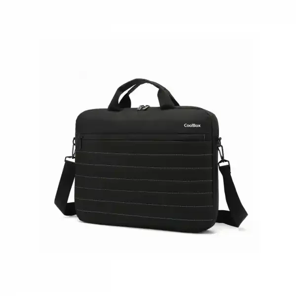 Coolbox Maletin Portatil 15.6″ – Diseño Elegante – Material Resistente – Compartimentos Organizadores – Color Negro