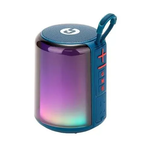 Coolsound Altavoz Bluetooth Light Boom 5W – Asa de Transporte – Efectos Luces LED – Color Azul