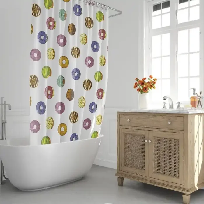 Cortina Ducha Donuts 180×200 cm. Impermeable