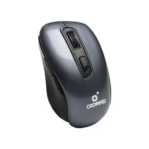 Cromad Raton Inalambrico – Hasta 10 Metros de Alcance – Incluye Mini Receptor USB – Maxima Autonomia de Bateria, Hasta 12 Meses – 3 Botones Accesibles – Bateria 1 X AA (No Incluida) – Diseño Comodo – Maxima Precision – Tacto Suave