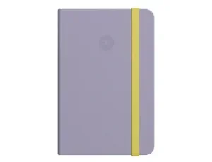 CUADERNO CON GOMILLA ANTARTIK NOTES TAPA DURA A4 HOJAS LISAS MORADO Y AMARILLO 100 HOJAS 80 GR FSC