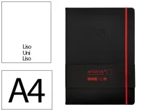 Cuaderno con gomilla Antartik notes tapa dura A4 hojas lisas negro y TW97