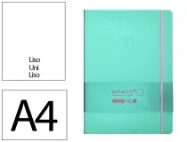 Cuaderno con gomilla Antartik notes tapa dura A4 hojas lisas rosa y TX22
