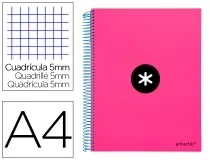 Cuaderno Espiral A4 Micro Antartik Tapa Forrada 120h 90 Gr Cuadro 5mm Kd25