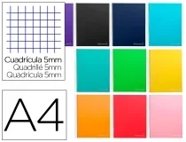 Cuaderno Espiral Liderpapel A4 Micro Jolly Tapa Forrada 140h 75gr Cuadro 5mm 09754