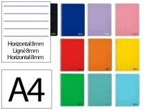 Cuaderno espiral Liderpapel A4 smart tapa blanda 80h 75gr horizontal 8mm con 171887