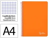 Cuaderno espiral Liderpapel A4 witty tapa dura 80h 90gr cuadro 4mm con 171908