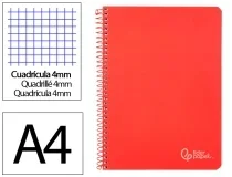 Cuaderno espiral Liderpapel A4 witty tapa dura 80h 90gr cuadro 4mm con 171910