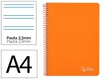 Cuaderno espiral Liderpapel A4 witty tapa dura 80h 90gr pauta 2,5mm con 172166