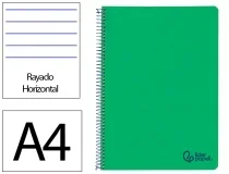 Cuaderno espiral Liderpapel A4 wonder tapa plastico 80h 90gr rayado horizontal con 172654
