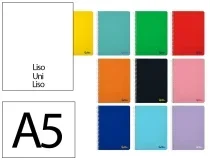 Cuaderno espiral Liderpapel A5 smart tapa blanda 80h 75gr liso sin margen 172250