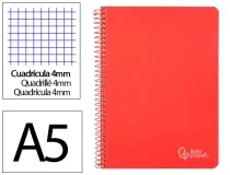 Cuaderno espiral Liderpapel A5 witty tapa dura 80h 90gr cuadro 4mm con 172257