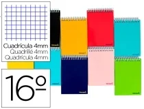 Cuaderno Espiral Liderpapel Bolsillo Dieciseavo Apaisado Smart Tapa Blanda 80h 60gr Cuadro 09863