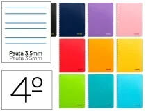 Cuaderno Espiral Liderpapel Cuarto Smart Tapa Blanda 80h 60gr Pauta 3,5mm Con 08392