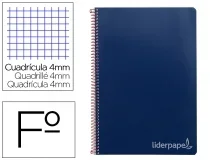 Cuaderno Espiral Liderpapel Folio Witty Tapa Dura 80h 75gr Cuadro 4mm Con 09793