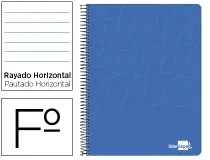 Cuaderno espiral Liderpapel folio write tapa blanda 80h 60gr horizontal con margen 06128