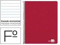 Cuaderno espiral Liderpapel folio write tapa blanda 80h 60gr horizontal con margen 06130
